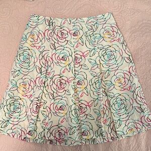 Lilly Pulitzer Green and Blue A-Line Skirt
